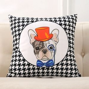 Gentlemen Dog DesignPillow Cover